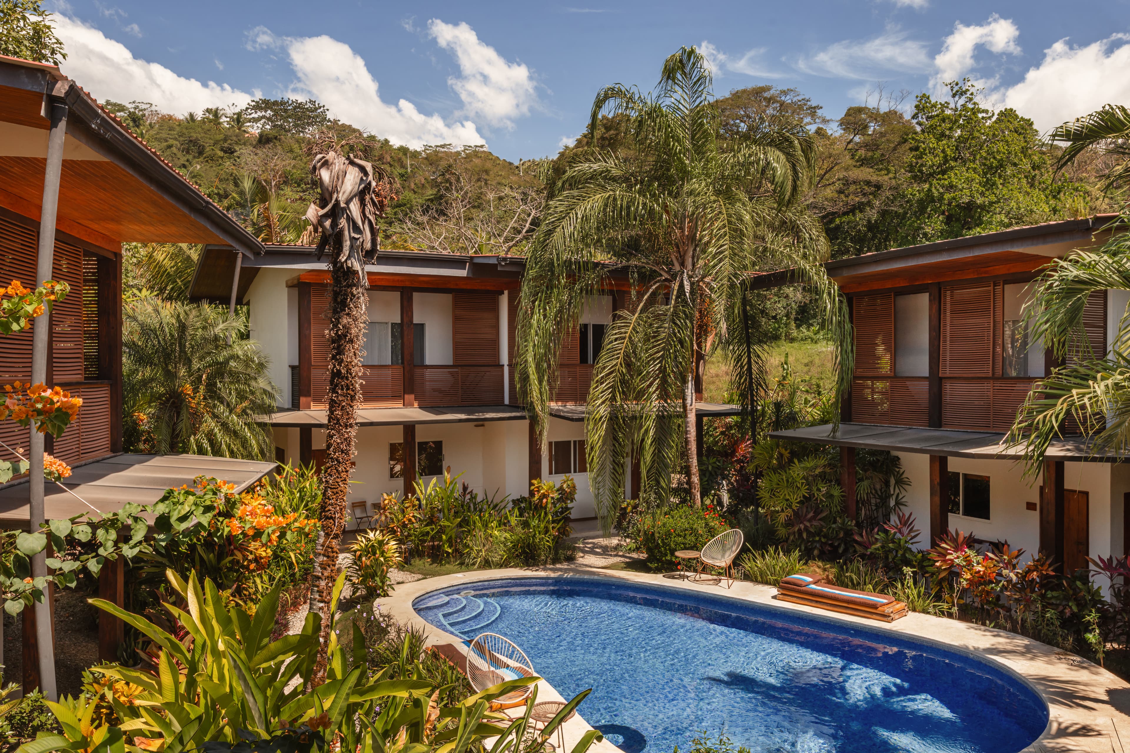 Outsite Playa's courtyard and pool in Santa Teresa
