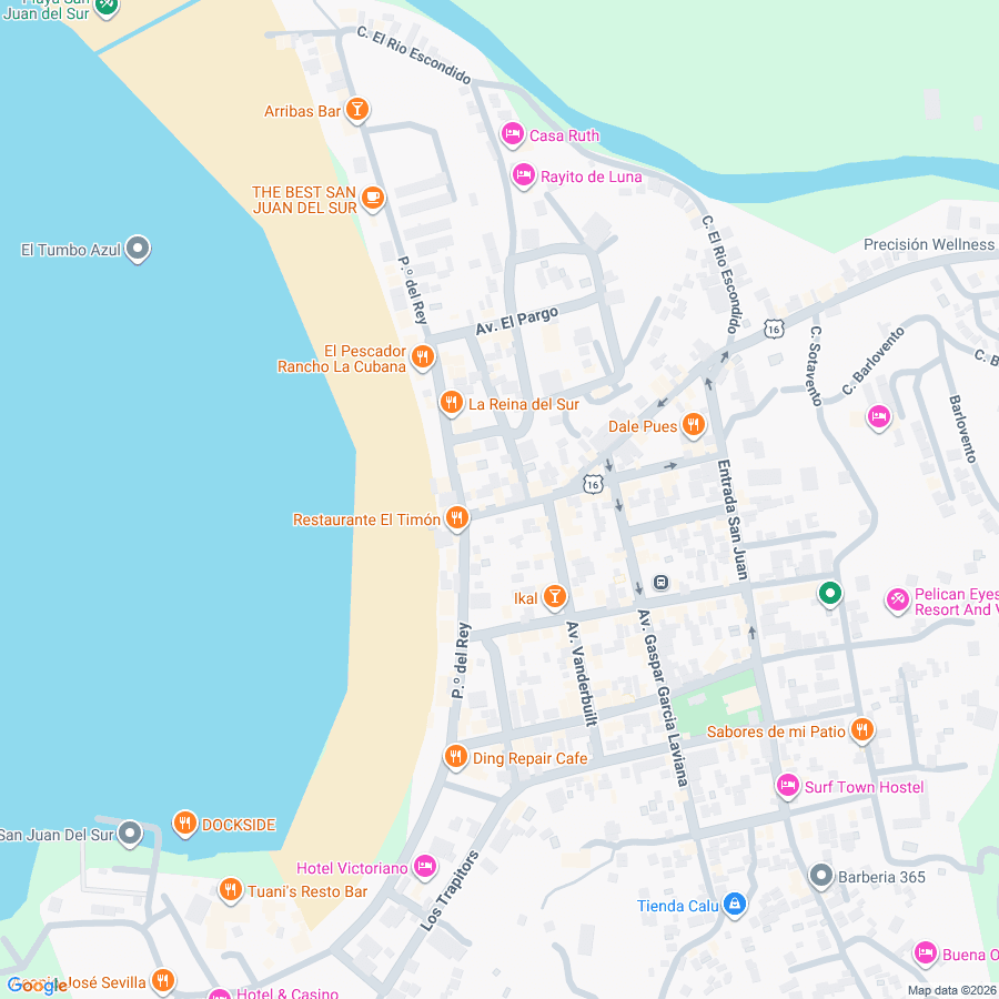 Google Maps preview of the area around Dumplings Aqui